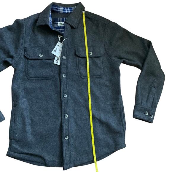 Tallwoods Gray Fleece Button Down Shirt Shacket Size S NWT Outdoor - Picture 6 of 8